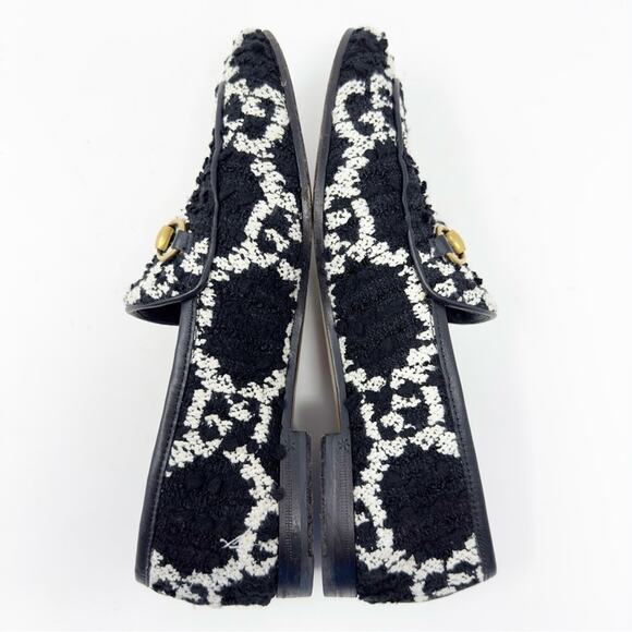 Gucci Jordaan Horsebit GG Tweed Loafers Womens Size 37 - Picture 6 of 12